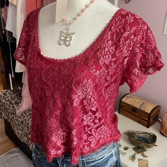 Fairycore Lacy Crop Top - Picture 3 of 6